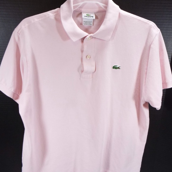 pink lacoste shirt